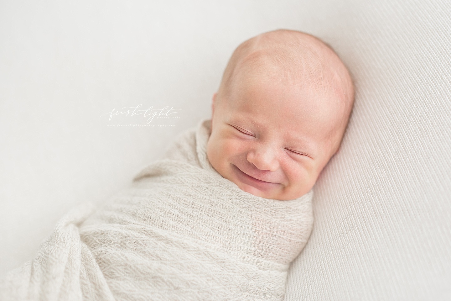 smiling newborn baby in houston