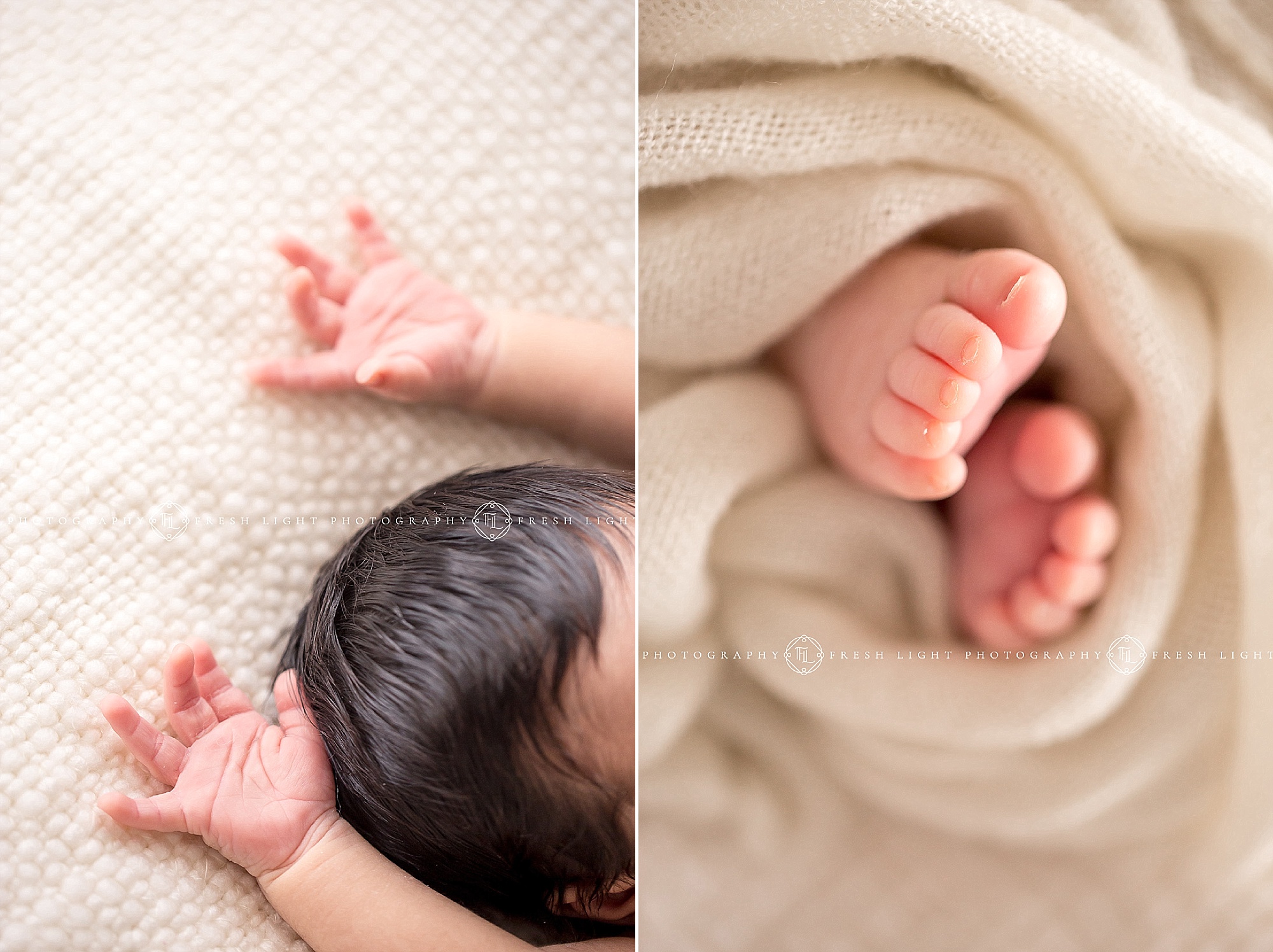 little fingers and toes details shots during newborn photography shoot houston