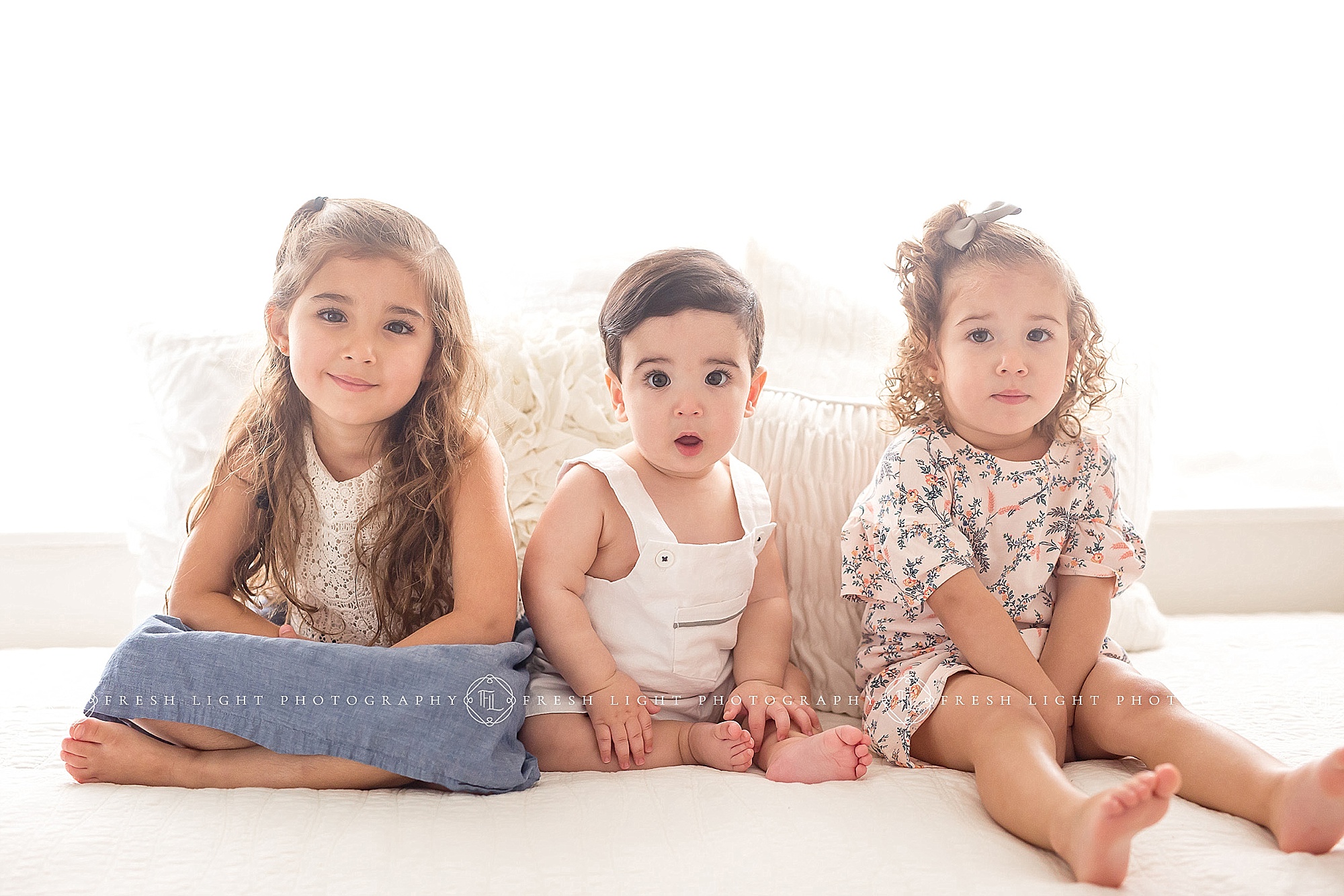 Siblings during houston baby photo session