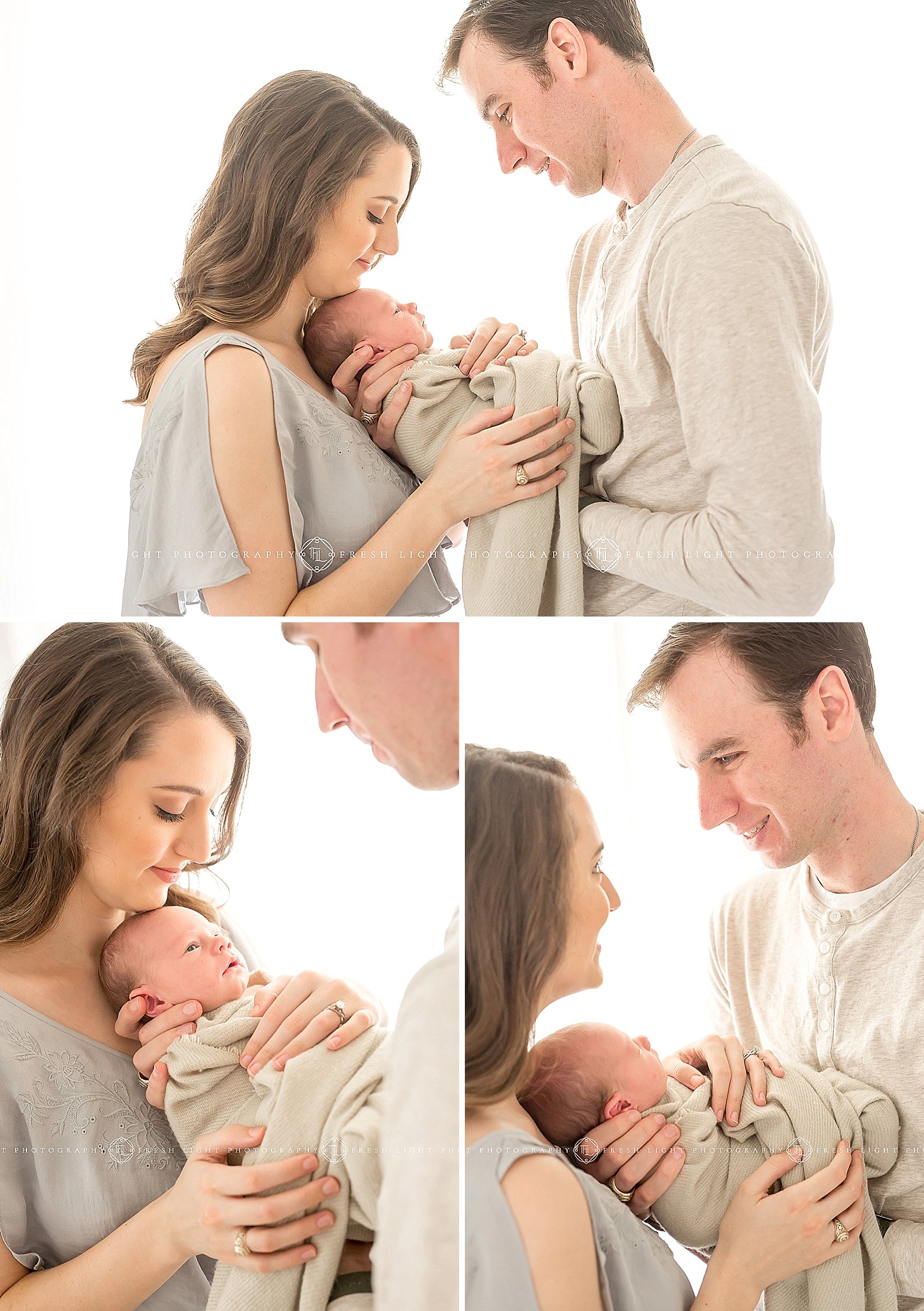 family pictures taken during a Houston newborn session with fresh light photography