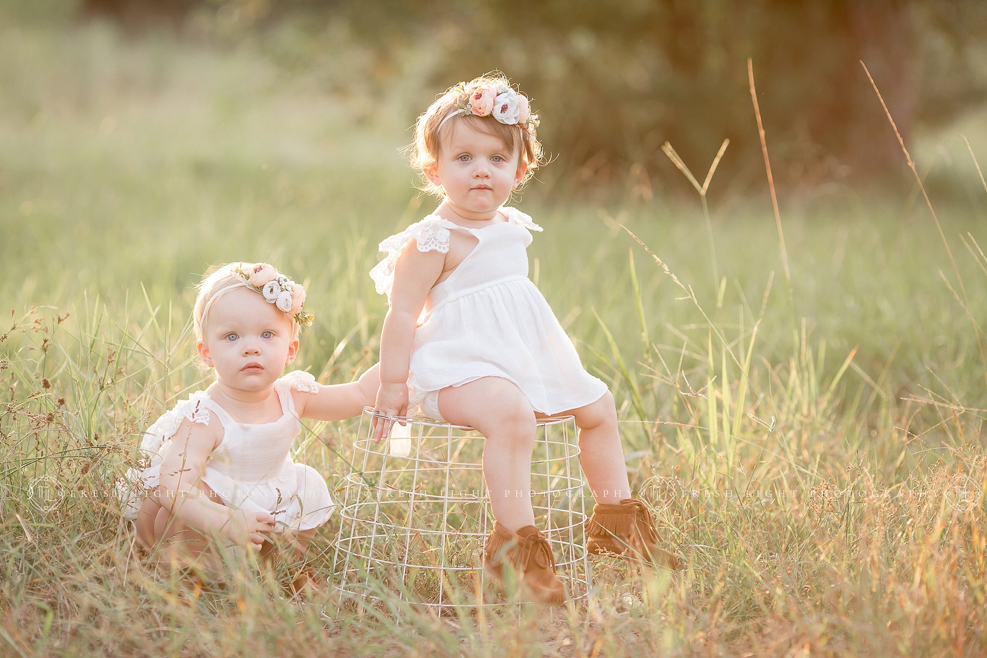 Children in outdoor setting during houston family photoshoot