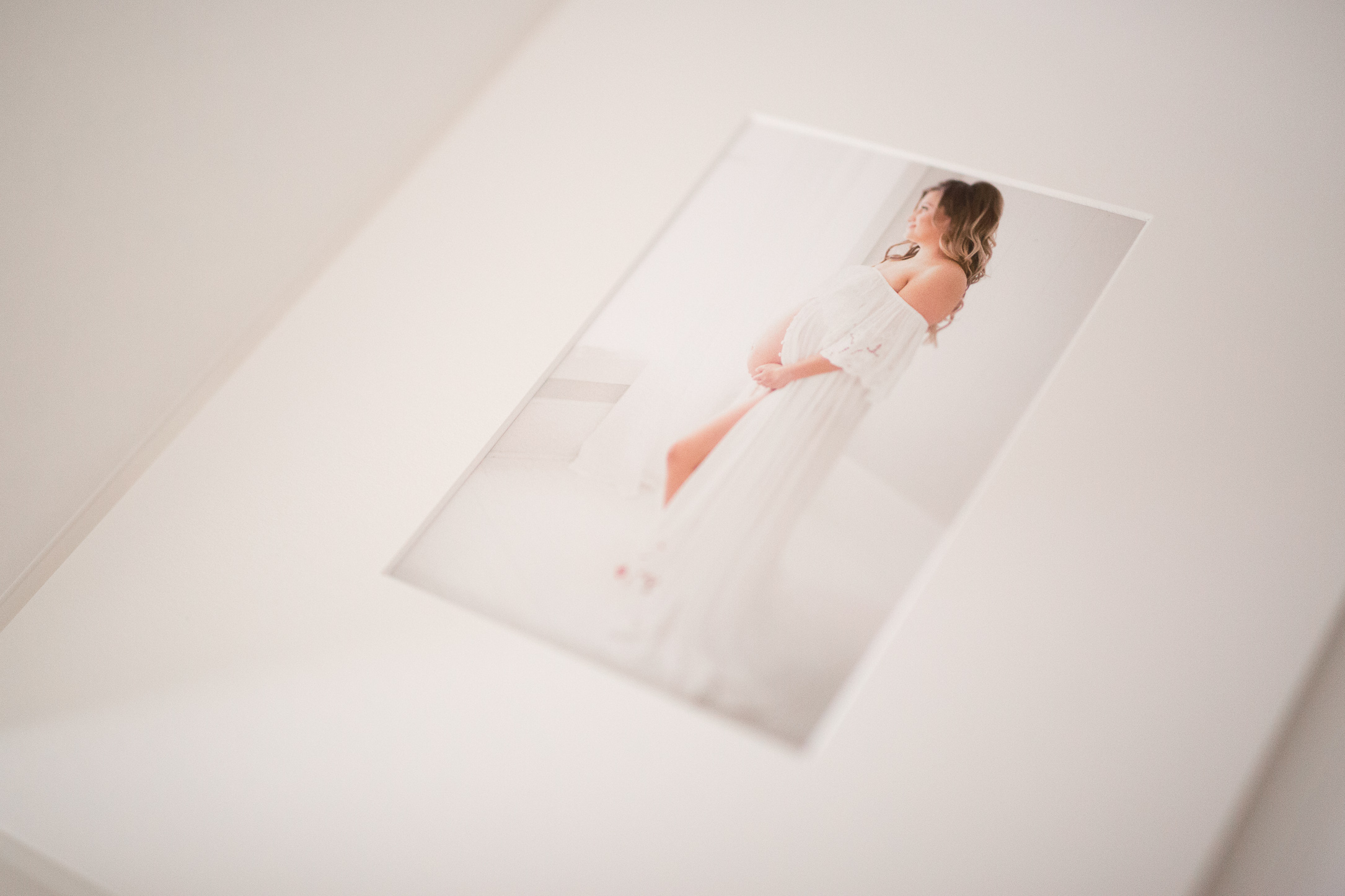 Matted prints of maternity session in houston
