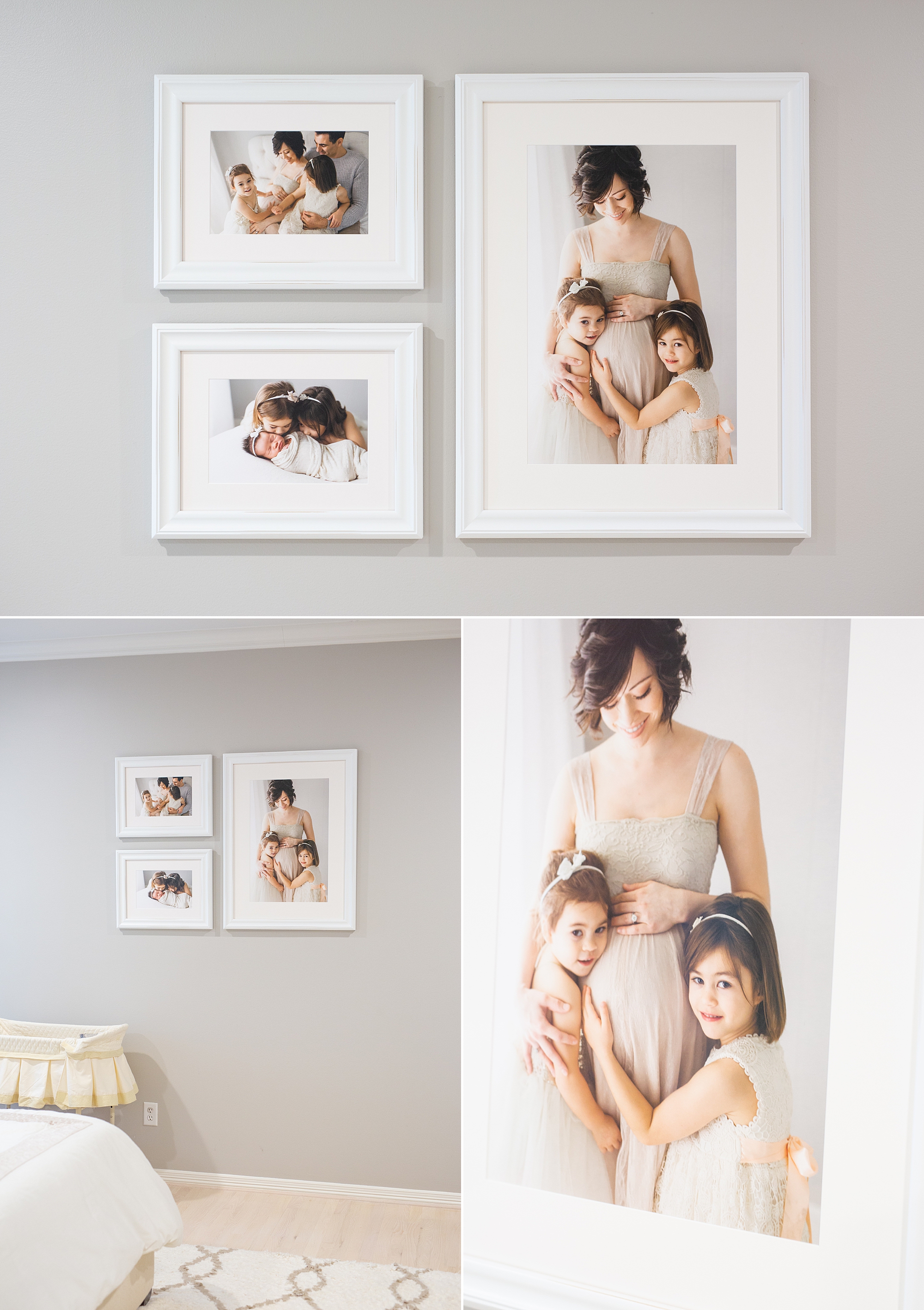 gallery wall from newborn session