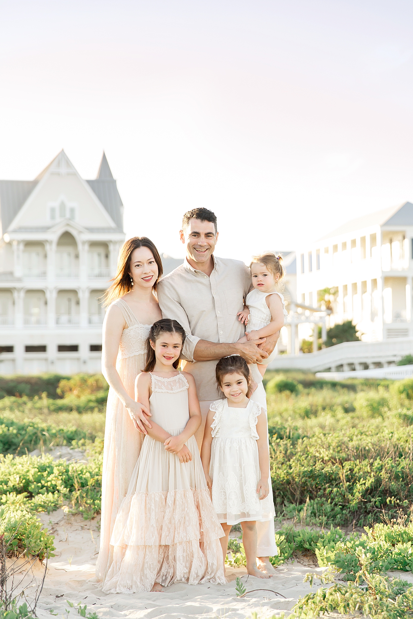 Family photo in the dunes at Galveston Beach. Photos by Fresh Light Photography.