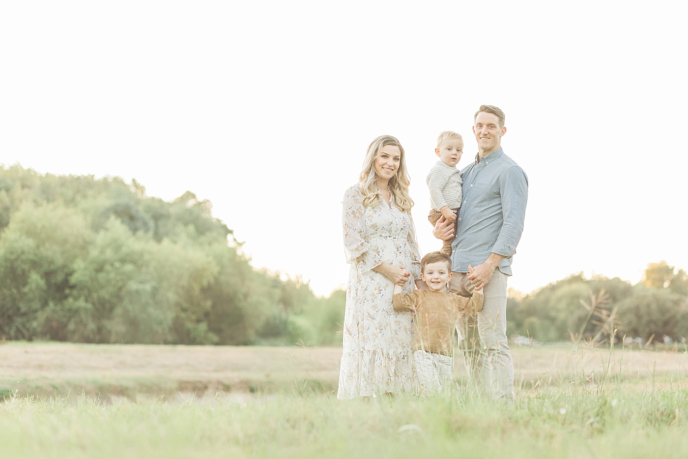 Sunset family session in The Heights with Fresh Light Photography.