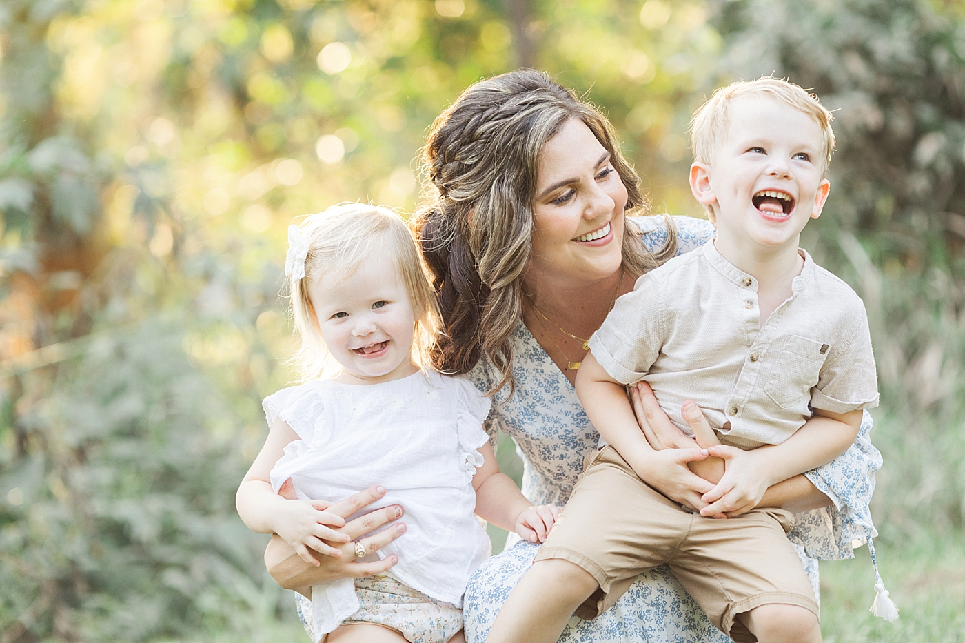 Mom with her son and daughter. Photo by Fresh Light Photography.