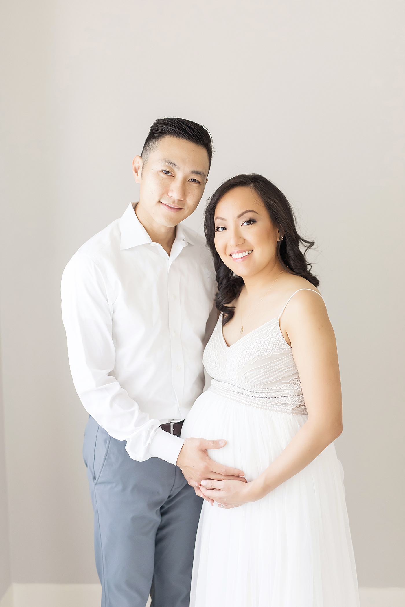 Studio maternity session in The Heights with Fresh Light Photography