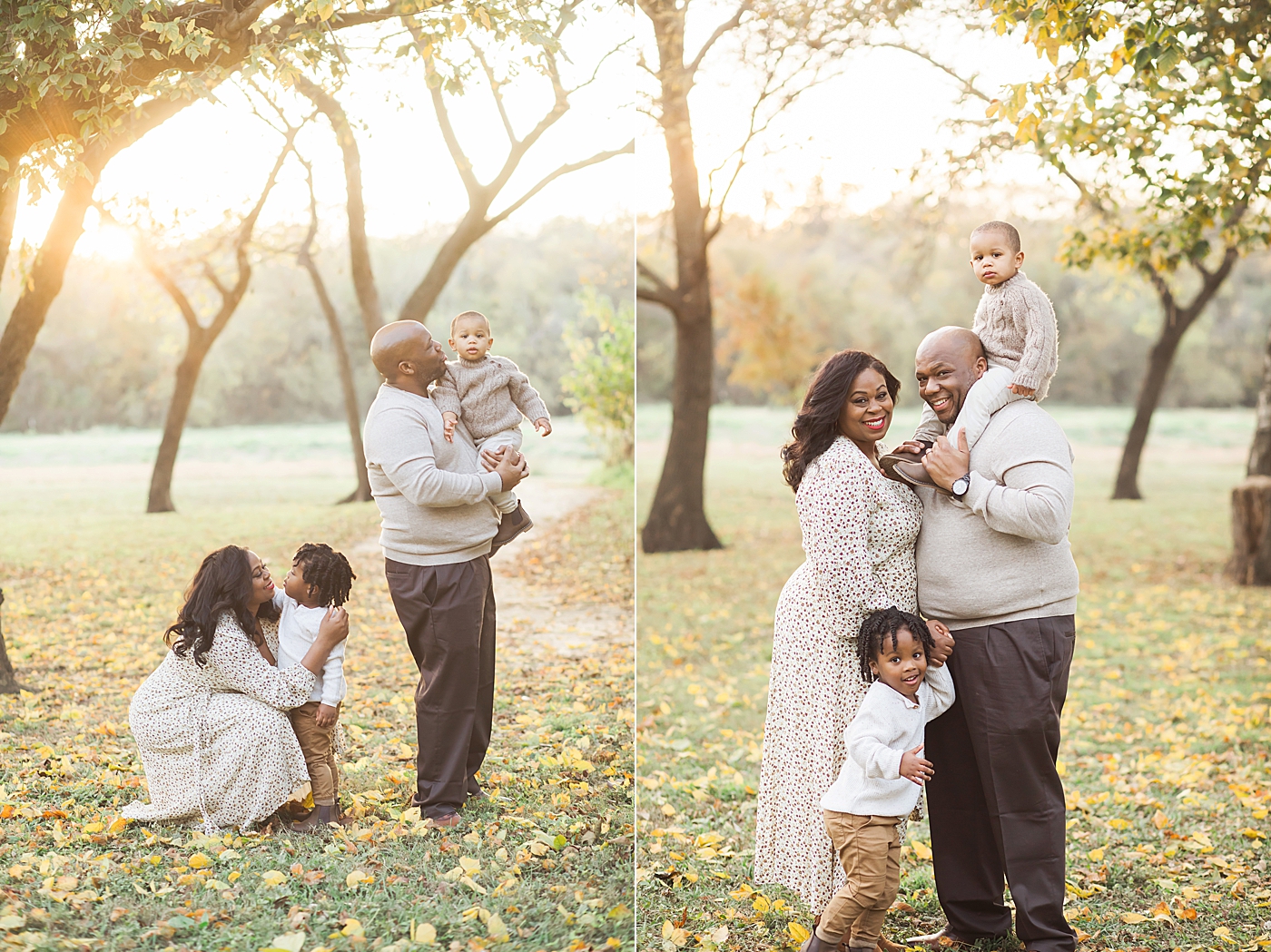 Fall family photos in Houston TX. Photo by Fresh Light Photography.