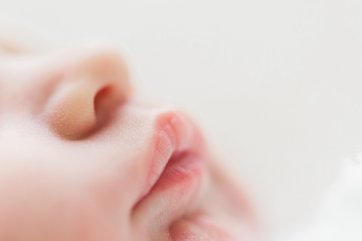 Newborn details of lips. Photo by Fresh Light Photography.