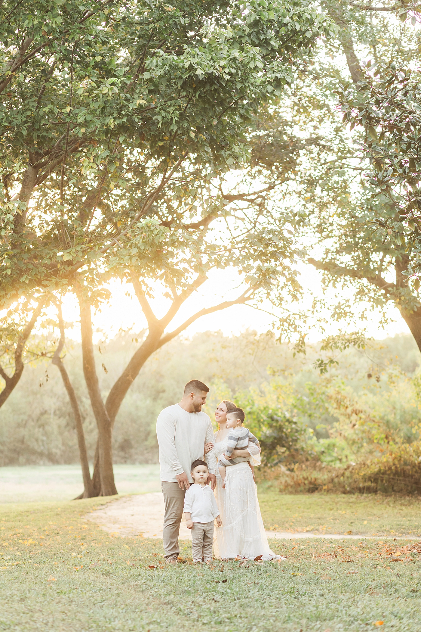 Sunset outdoor session in Houston with family photographer, Fresh Light Photography.