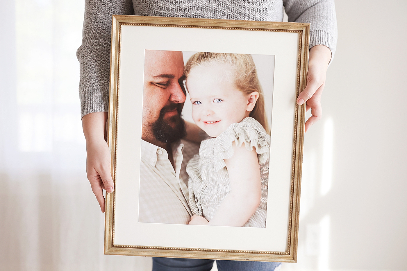 framed portrait of a dad and his daughter | Fresh Light Photography