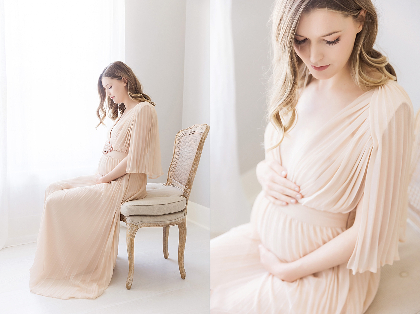 Pregnancy photos in Houston studio. Photo by Fresh Light Photography.