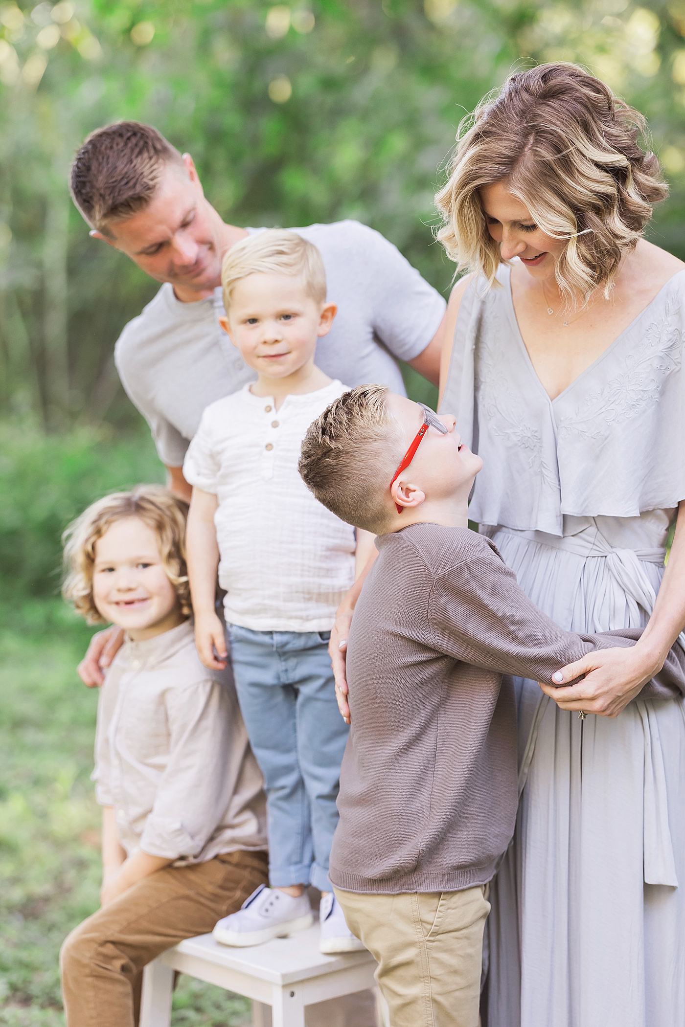 Outdoor family session in Houston Heights. Photo by Fresh Light Photography