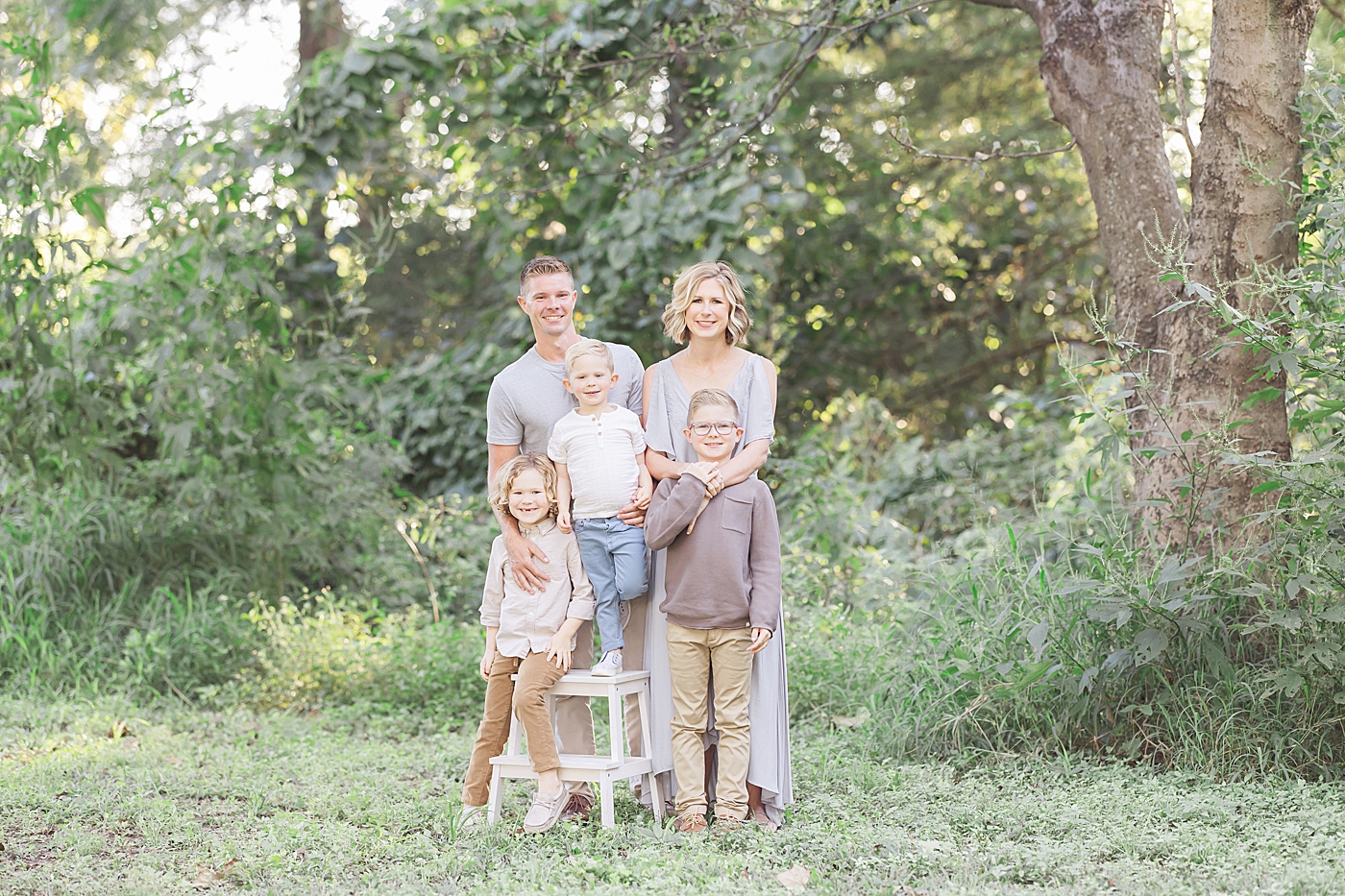 Outdoor family session in Houston Heights. Photo by Fresh Light Photography