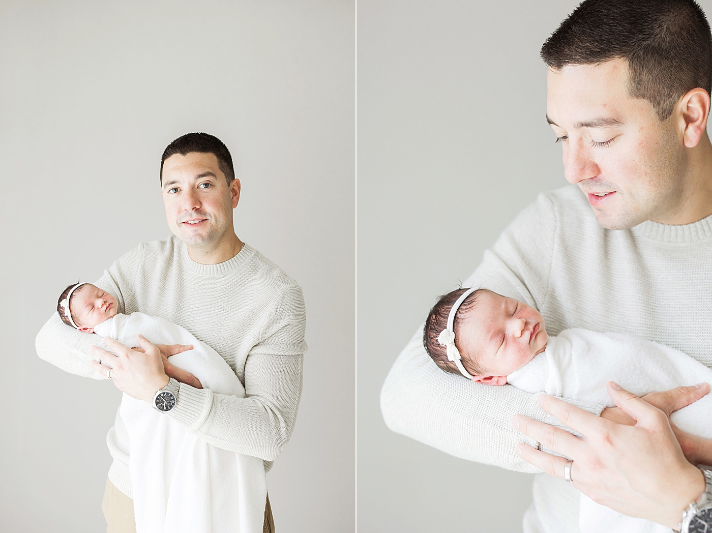 Dad holding his daughter. Photo by Fresh Light Photography.