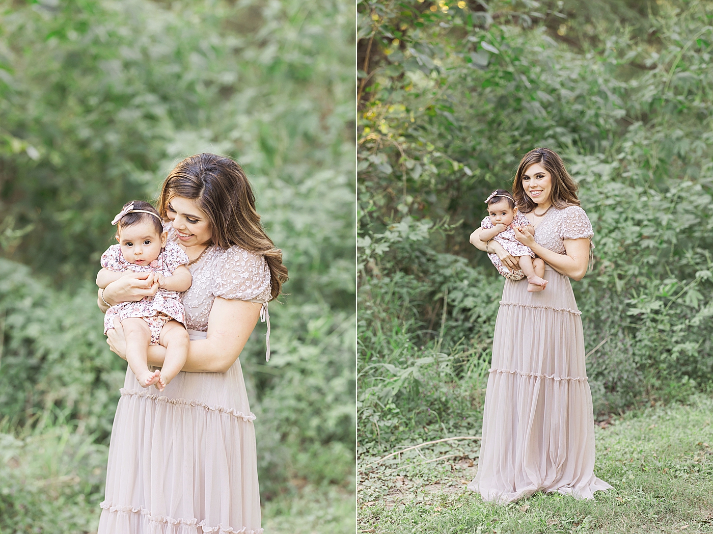 Mom with her 3 month old at White Oak Bayou. Photo by Fresh Light Photography.