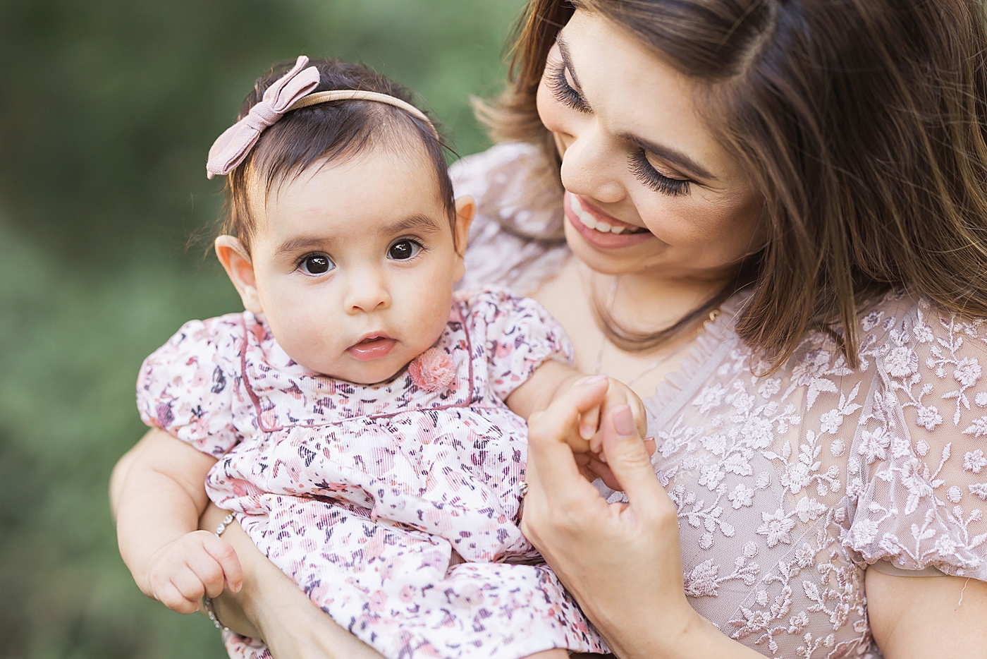 Mom with her 3 month old at White Oak Bayou. Photo by Fresh Light Photography.