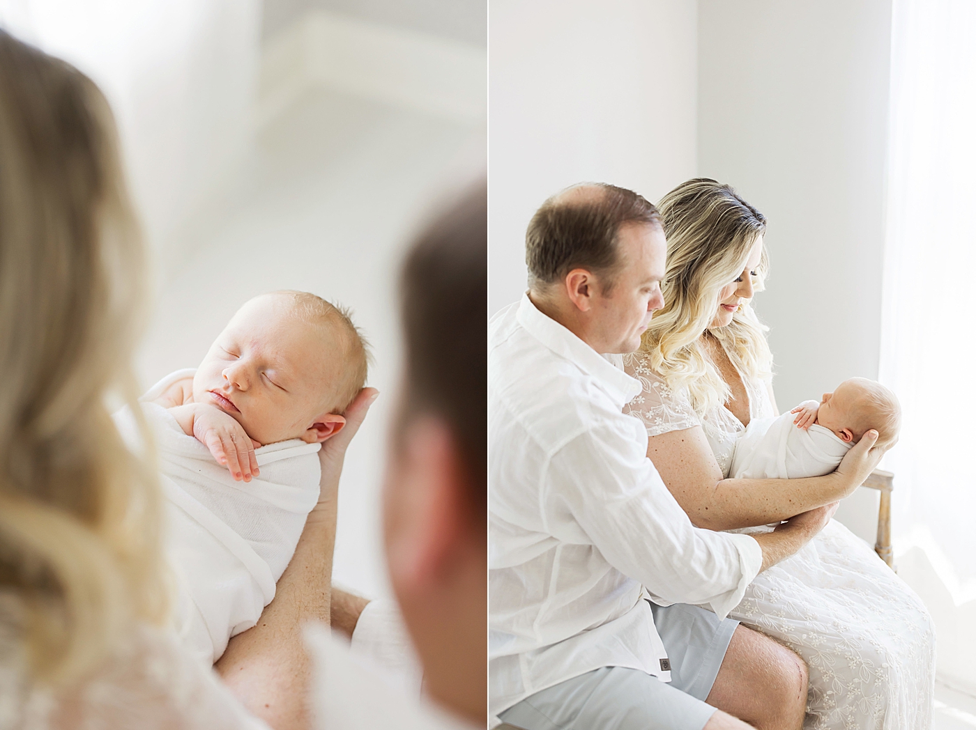 New parents with their newborn son. Photo by Fresh Light Photography.