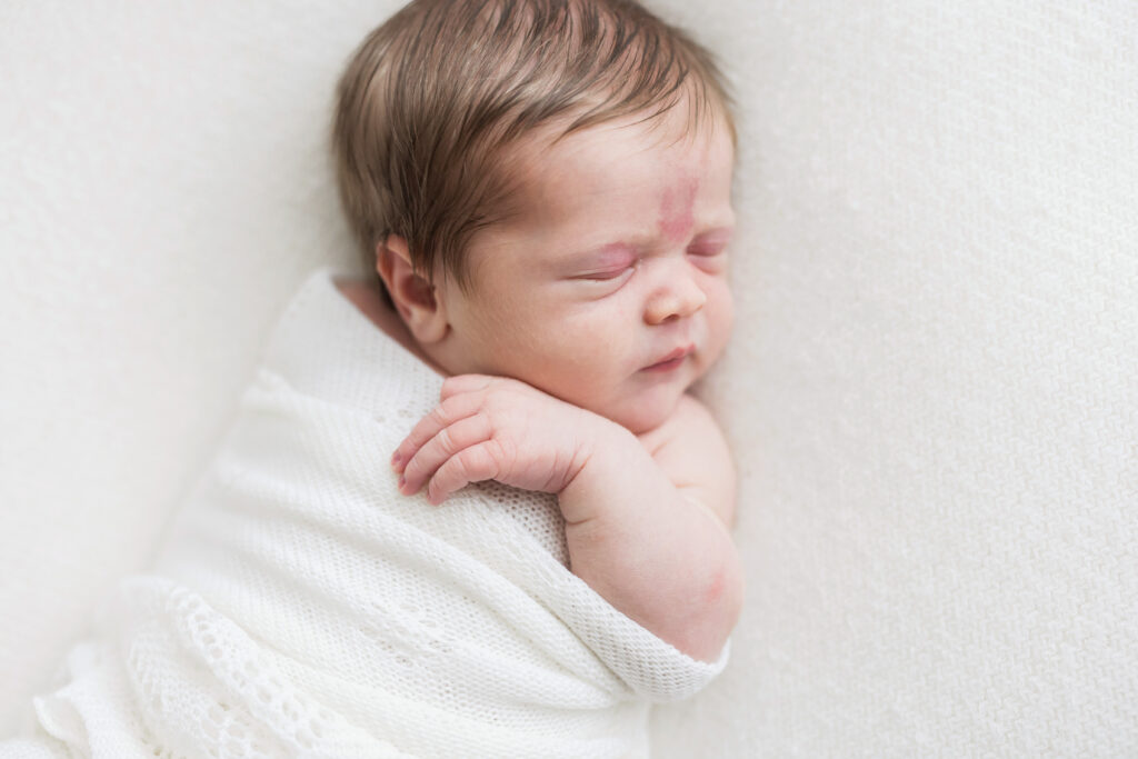 newborn baby in houston photography studio