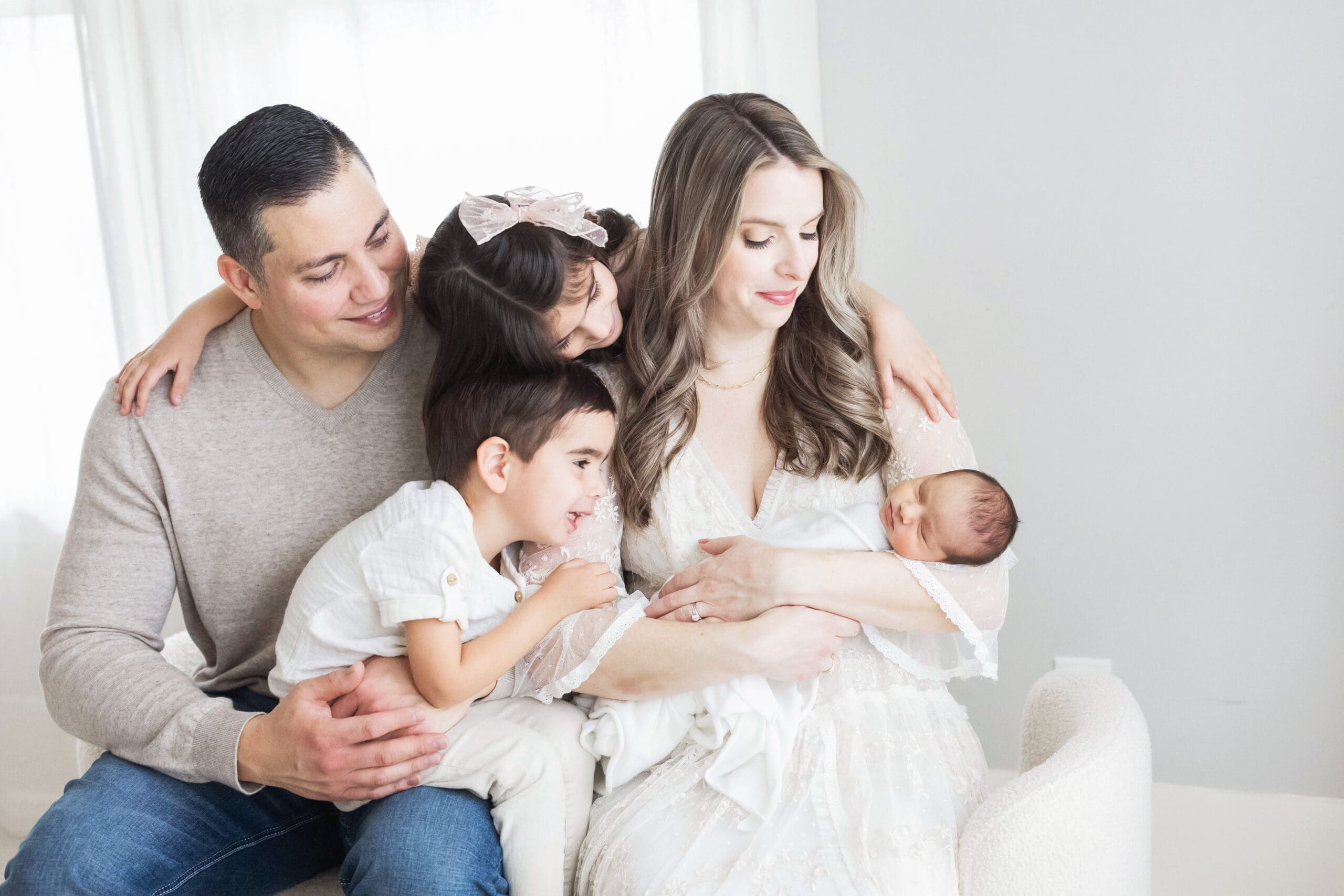 Beautiful newborn family portrait capturing love and connection.